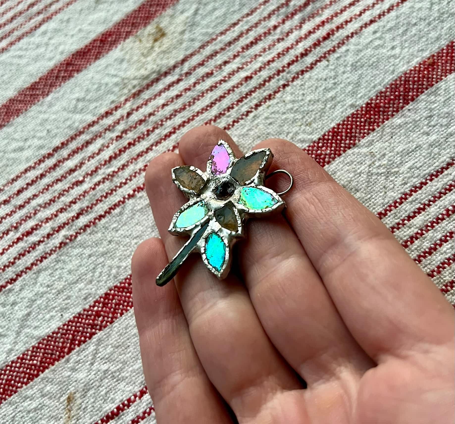 Stained Glass Yellow Flower